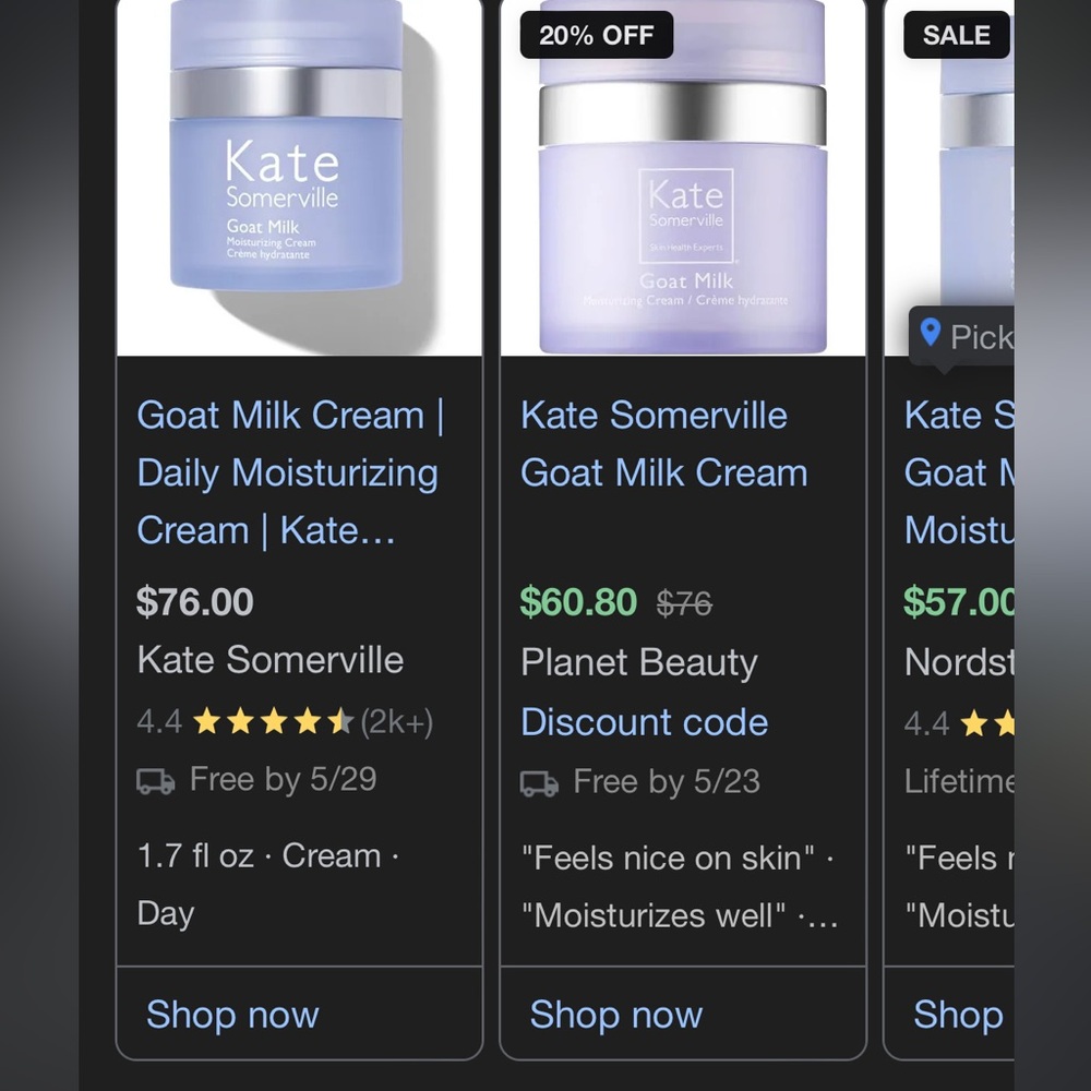 Kate goat milk moisturizer brand new